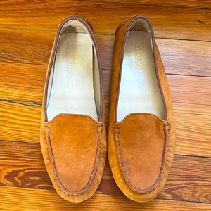 Cole Haan Hanneli British Tan Brown Leather Driving Loafers Moccasin